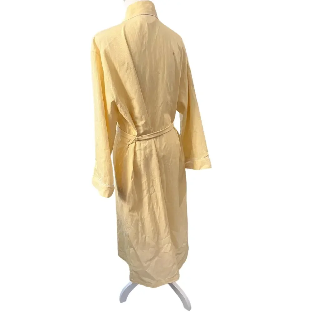 CABERNET womens long bathrobe embroiered breast pocket and belt size medium - Picture 5 of 9